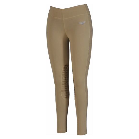 TuffRider Ventilated Schooling Tights Size S Small Tan - Picture 1 of 9